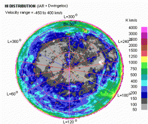 IAR + DWINGELOO - Velocity range = -450 to 400 Km/s