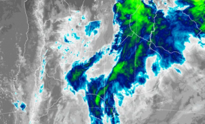  Imagen satelital de la atmósfera sobre territorio argentino